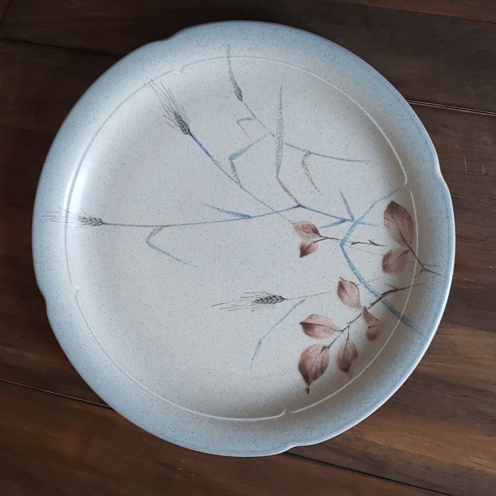 Mikasa Stonecraft Vintage Autumn Wheat 12" Round Serving Platter